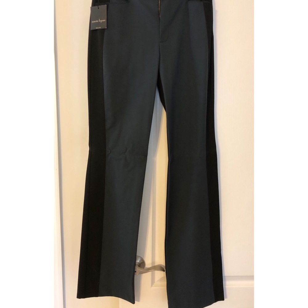Nanette Lepore Black/Gray Flare Pants- NWT